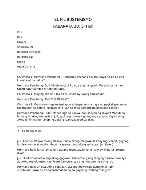 el filibusterismo kabanata 30 script|El Filibusterismo Script .